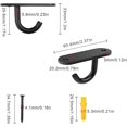 thumbnail image 3 of Paquete de 4 ganchos de tornillo, gancho de techo de acero inoxidable de 6 cm con 8 tornillos, tornillos de gancho de base soldada para ventiladores de techo pequeños, apliques de pared y mosquiteros TUNC Sencillez, 3 of 5
