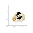 thumbnail image 2 of Solid 10k Yellow Gold Men's Diamond and Black Simulated Onyx DAD Ring (17mm) - Size 13, 2 of 2