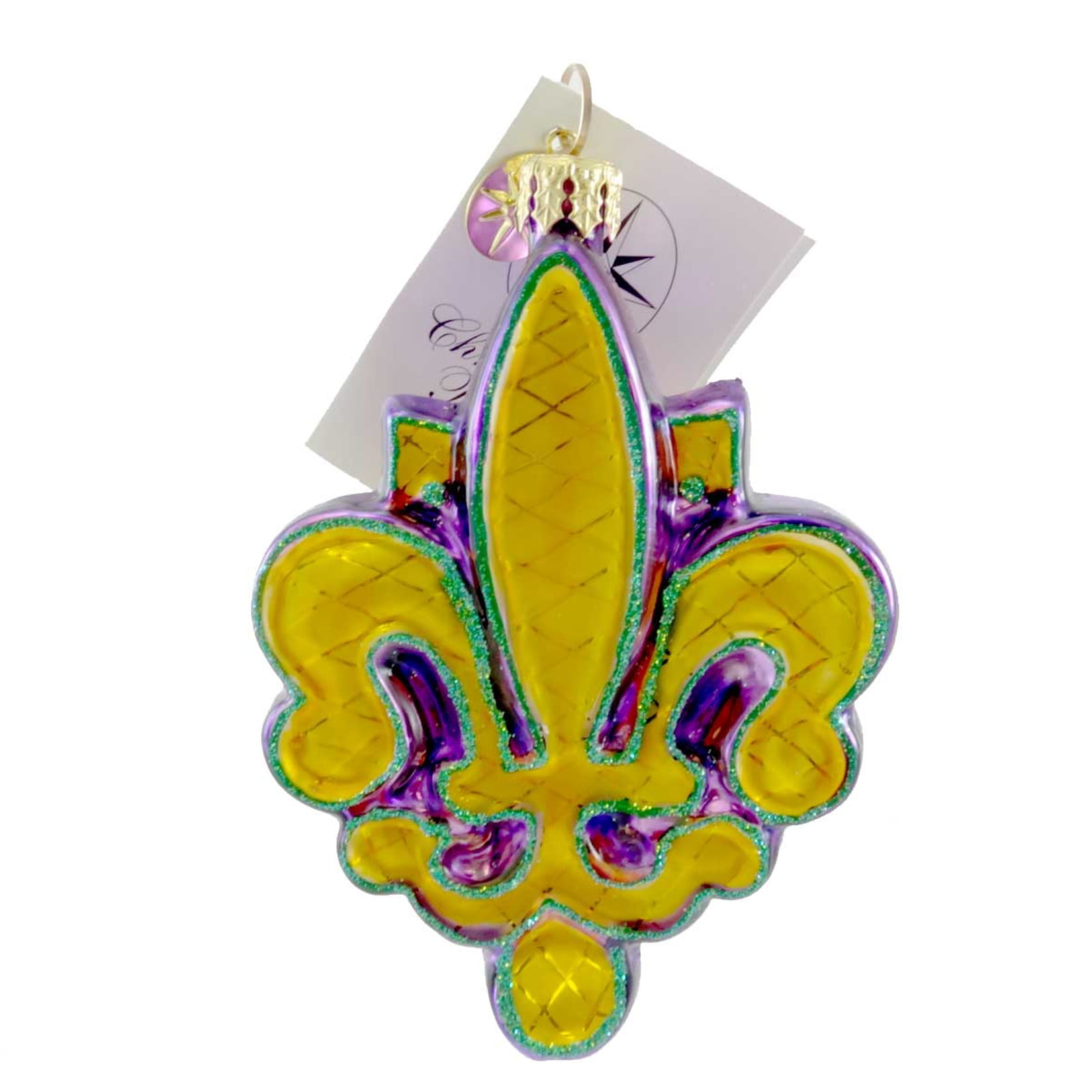 Christopher Radko FLEUR DE LYS Glass Ornament French Christmas