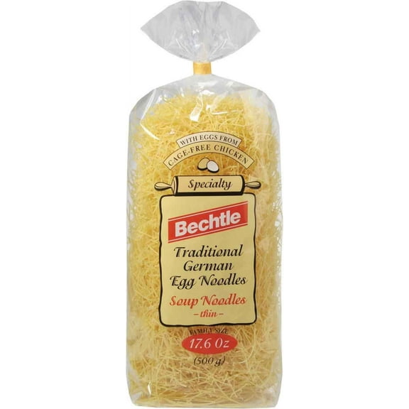 Bechtle Traditional German Egg Noodles, Soup Noodles - Thin, 1.1 Pound (Pack of 12)
