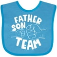 thumbnail image 3 of Inktastic Father's Day Father Son Team Parent Child Fist Bump Boys or Girls Baby Bib, 3 of 4