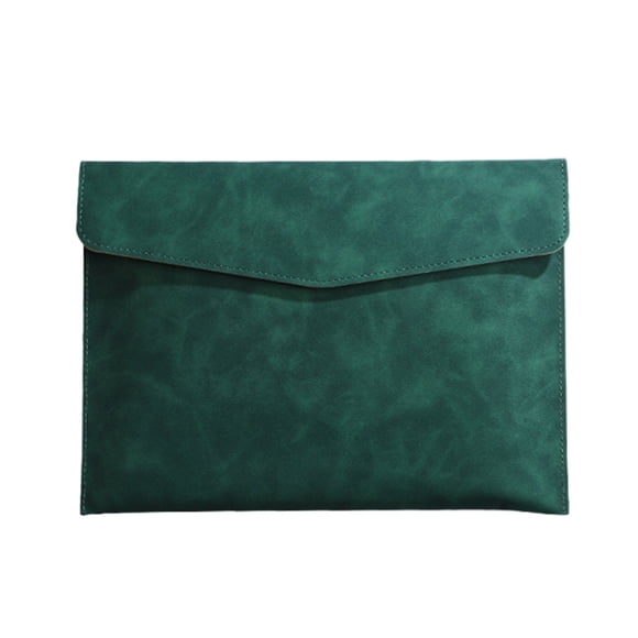 Imitation Leather Document Holder Large Capacity File Folder Organizer with Magnetic Closure for Business Office Home Use