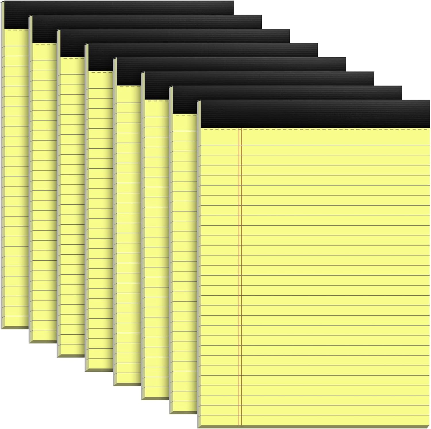24 Pack White Note Pads 8.5x11, Wide Ruled Legal Pads 8.5 x 11 Writing Pad, Micro Perforated Notepad 8.5'' x 11'' Lined Paper Pads, Thickness Paper with Strong Cardboard, 30 Sheets per Pad