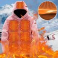 thumbnail image 1 of Abrigo Calentado Chaquetas de senderismo calentadas con 9 áreas de calor, abrigo calentado inteligente lavable para deportes al aire libre, 1 of 9
