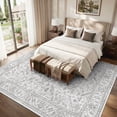 thumbnail image 3 of SIXHOME 8'x10' Area Rugs for Living Room Washable Rugs Carpet Vintage Traditional Rugs for Bedroom Dinning Room Office Soft Non Slip Large Area Rug Retro Home Decor Light Gray, 3 of 7