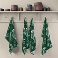 thumbnail image 5 of Kitchen Towels Cartoon Seahorse Green Pattern Cleaning Towel Absorbent Hand Towels Tea Towels for Home Restaurant Dish Clean 28" x 18", 4PCS, 5 of 7