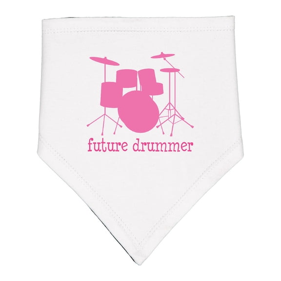 Inktastic Future Drummer Girls Baby Bandana Bib