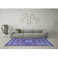 thumbnail image 3 of Ahgly Company Machine Washable Indoor Rectangle Persian Blue Traditional Area Rugs, 8' x 12', 3 of 4