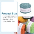 thumbnail image 2 of 1 Skein Cotton Yarn 100% Cotton Worsted Weight Yarn for Hand Knitting Crafts Yarn for Crocheting Each of 100g/3.53oz(Per Skein 150m/164 Yard)/Light Blue, 2 of 6