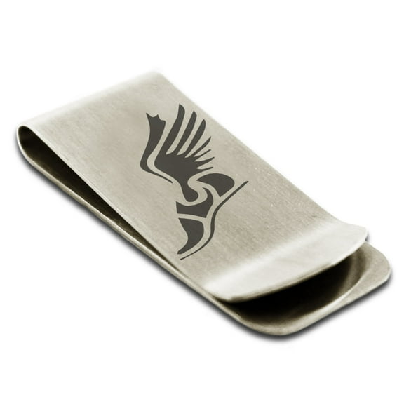 Tioneer Stainless Steel Engraved Money Clip Credit Card Holder