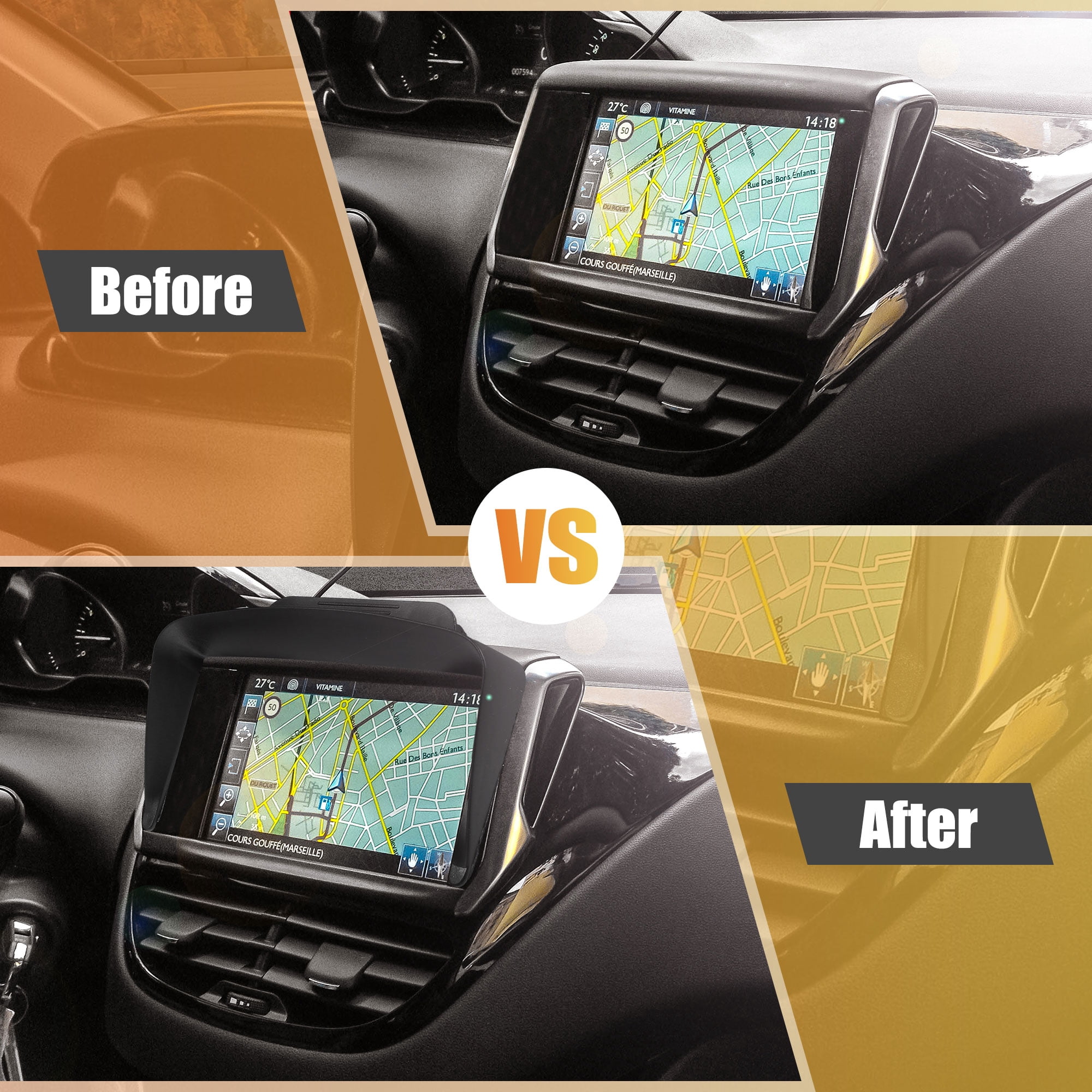 Unique Bargains GPS Navigation Sun Shade Visor Shield Glare Reducing Cover 5"