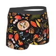 thumbnail image 3 of Daiia Owl And Leaves Men's Underwear Boxer Briefs, Cotton Stretch Moisture-Wicking Underwear-X-Large, 3 of 9