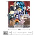 thumbnail image 3 of Manta de franela cálida y acogedora de la familia Addams para sala de estar, dormitorio, cama, sofá, camping, viajes, mantas de vellón para todas las estaciones, regalos para niños, niñas, niños y, 3 of 8