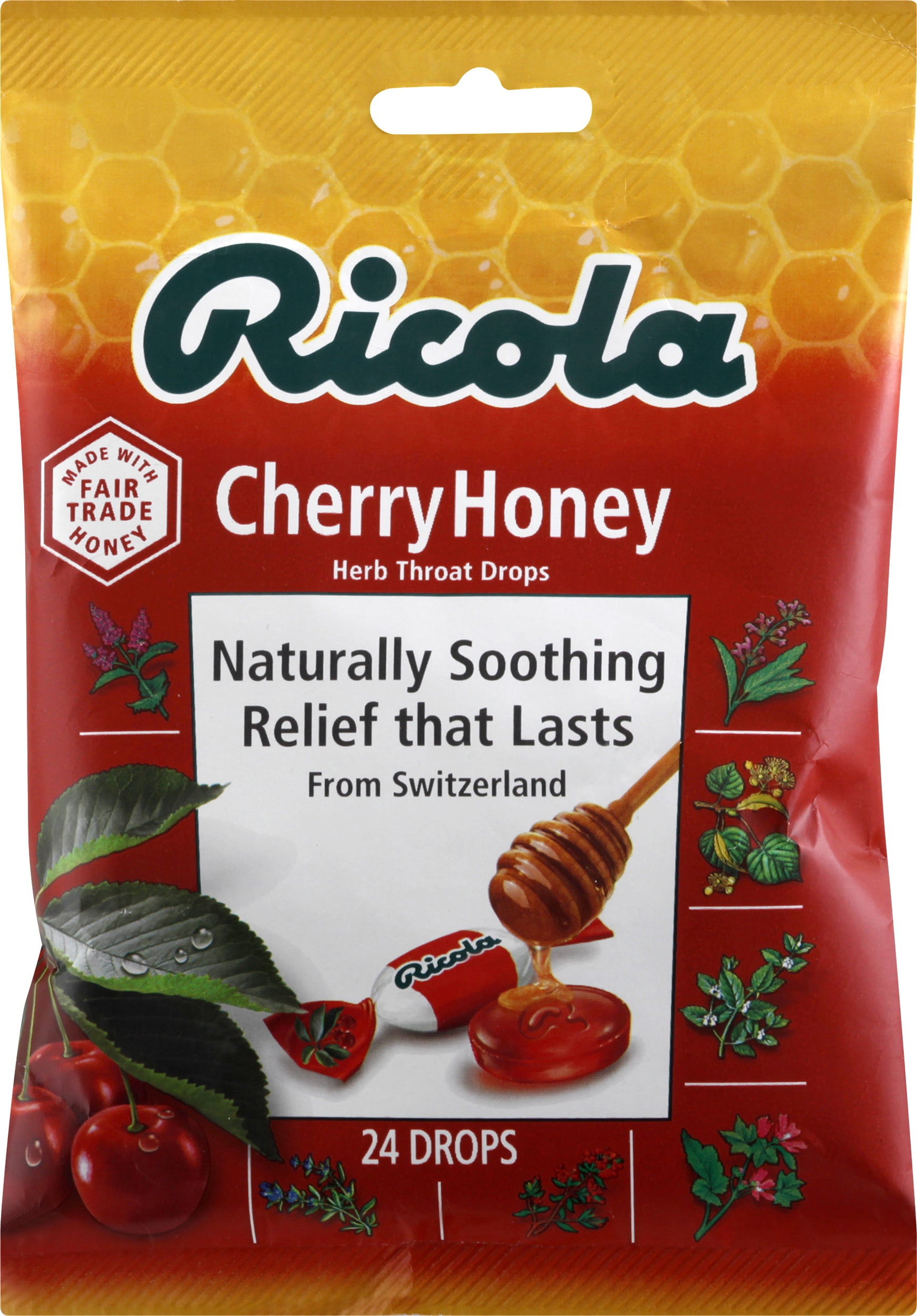 Ricola Cherry Honey Herb Throat Drops 24 ct Bag