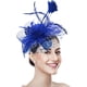 thumbnail image 3 of Tocado para mujer, sombrero para fiesta de té, años 20, 50, boda, cóctel, flor, malla, plumas, pinza para el pelo para carnaval, Halloween, 3 of 4