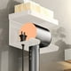 thumbnail image 4 of Soporte de pared para secador de pelo con adhesivo sin clavos, instalación sin taladros para baño, construcción de aleación, impermeable y a prueba de humedad, incluye adhesivo., 4 of 6