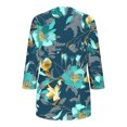 thumbnail image 4 of CYMMPU Fall Fashion Shirts 3/4 Sleeve Round Neck Blouses for Women Dressy Casual Loose Fit Floral Pattern Spring Tops T-Shirts Lightweight Basic T-Shirts XXXL, 4 of 5
