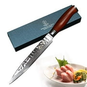 Yarenh Sashimi Couteaux 8 Pouces,Couteau de Cuisine Japonais Super 73 Couches en Acier Damas,Manche en Bois de Dalbergia,Emballage Boîte Cadeau,Razor Sharp Superb Edge Retention Chef Knife HTT-Series