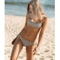 thumbnail image 6 of ROXY Women's White Logo Stretch Full Coverage Tie Bico Mind Of Freedom Bikini Swimsuit Bottom S, 6 of 10