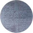 thumbnail image 1 of Ahgly Company Indoor Round Mid-Century Modern Columbia Blue Oriental Area Rugs, 8' Round, 1 of 6