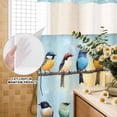thumbnail image 3 of No Hook Shower Curtain, Spring Bird Shower Curtains for Bathroom with See Through Top Window, Blue Yellow Colorful Animal Oil Painting Waterproof & Washable Bath Curtain 66"x72", 3 of 9
