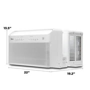 Midea 12,000 BTU Smart Inverter U-Shaped Window Air Conditioner, Energy Efficient Quiet AC Unit, Wi-Fi Enabled – White