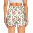 thumbnail image 4 of Goofa Rose Flowers Printed Women 2 in 1 Running Shorts,Quick Dry Athletic Workout Shorts,High Waisted Athletic Shorts with Liner Pockets-Small, 4 of 9