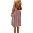 thumbnail image 1 of Chemise de Nuit pour Femmes, Robe Décontractée Unie Sans Manches à Col Rond et Dos Nu, Robe Douce pour la Maison Ou les Vacances, 1 of 6
