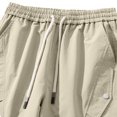 thumbnail image 7 of Men's Y2K Baggy Parachute Pants Track Pants, Quick Dry Open Bottom Wide Leg Jogger Trousers with Big Pockets Elastic Drawstring Waist for Gym Hiking Daily Casual Wear, 7 of 7