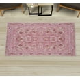 thumbnail image 1 of Vintage Decorative Rug, Bohemian Floral Design with Curlicue Branches Petals Hearts Daisy Tulip, Quality Carpet for Bedroom Dorm and Living Room, 6 Sizes, Pale Pink, by Ambesonne, 1 of 1
