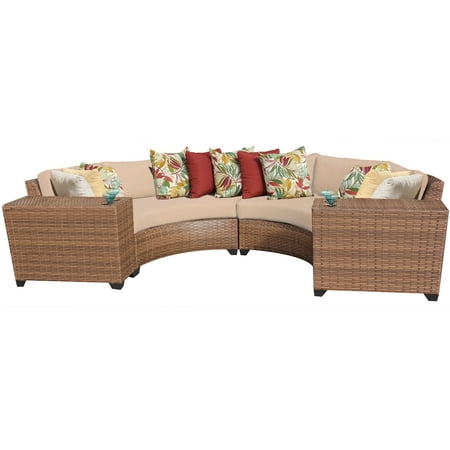 Tuscan 4 Piece Outdoor Wicker Patio Furniture Set 04c