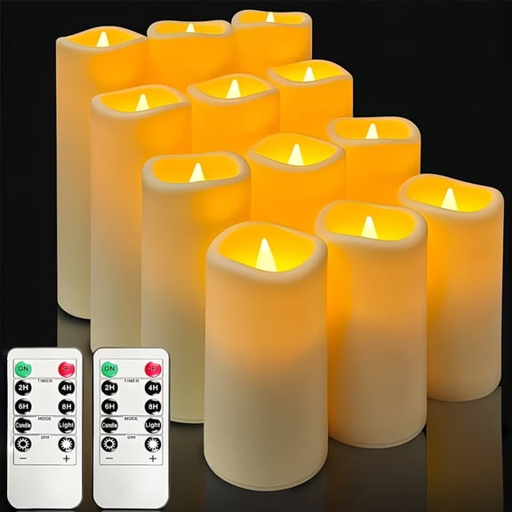 4 colorful remote-controlled LED candle lights - smoke-free high-tech, multi size (4, 5, 6, 7) - perfect for romantic weddings, proposals, Christmas, Valentine's Day, and outdoor parties