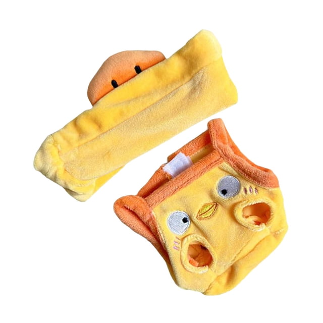Ropa para muñecas de 8 pulgadas Ropa para animales de peluche Hazlo tú mismo Tus propias muñecas Regalos de fiesta suaves Accesorios para muñecas de Pato amarillo