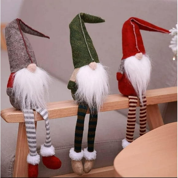 3pcs new Christmas decoration long legs Rudolph doll Christmas children gift hotel mall window decoration Birthday Gifts Christmas gift for Friends Kids Adult