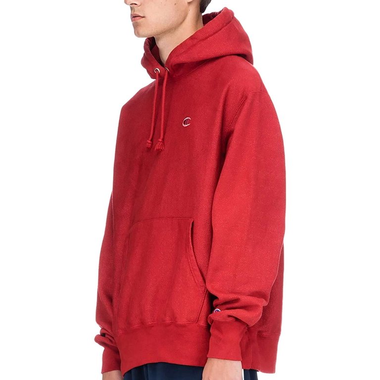 Champion Small Logo Sweatshirt in Red