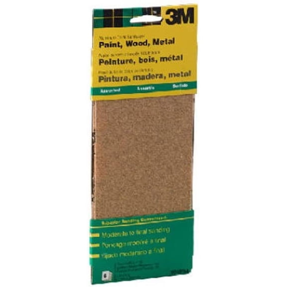 3M 9017 General Purpose Sandpaper Sheets, 3-2/3-in by 9-in, Coarse Grit