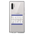 thumbnail image 1 of DistinctInk Clear Shockproof Hybrid Case for Galaxy Note 10 PLUS (6.8" Screen) - TPU Bumper Acrylic Back Tempered Glass Screen Protector - Jesus Freak White Blue, 1 of 1