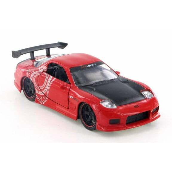 1993  Mazda RX-7 Hard Top, Red - Jada 98563 - 1/32 Scale Diecast Model Toy Car (Brand New but NO BOX)