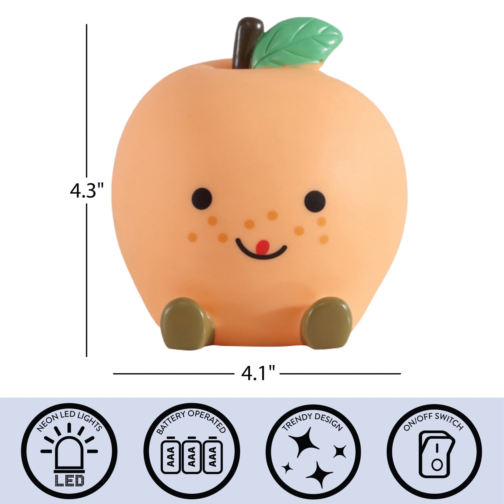 Urban Shop 4.75" H x 4.5" W Peach Figural Mood Light