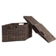thumbnail image 4 of Winsome Wood Granville 2-Pc Foldable Basket Set, Tall, Chocolate Corn Husk, 4 of 4