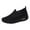 Black, variant on IUJSOY Womens Walking Shoes Slip on Loafers Mesh Platform Sneakers Air Cushion Athletic Shoes