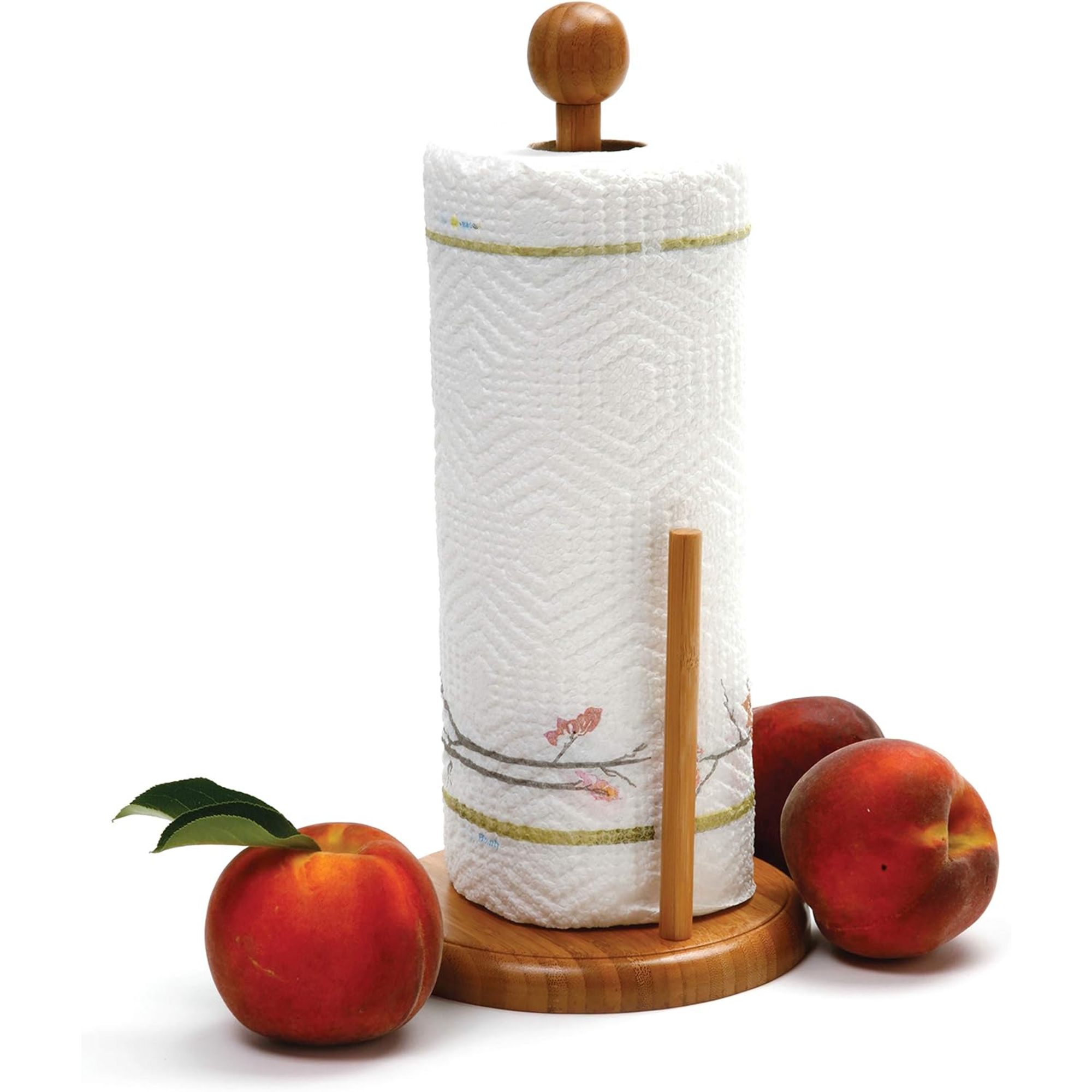 Norpro Bamboo Paper Towel Holder, Light Wood Grain
