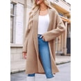 thumbnail image 6 of Women's Open Front Long Cardigan Chunky Knit Jacket Oversized Coatigan Coat, 6 of 6