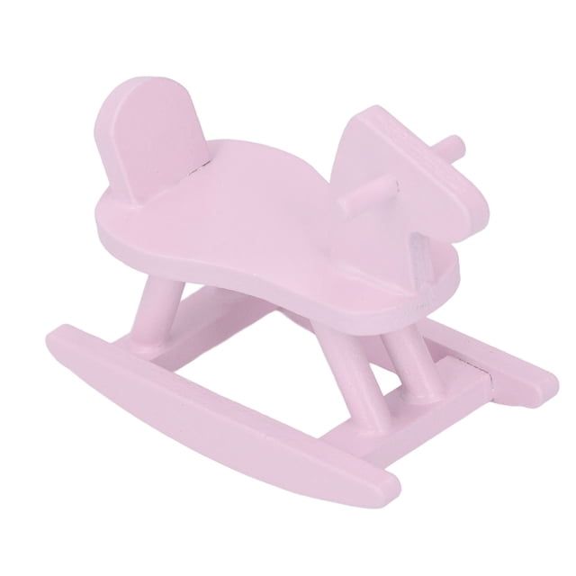 Casa de Muñecas A Escala 1:12, Juguete Pequeño de Caballo de Diy, Adorno de Escritorio, Estatua Artesanal de Caballo Mecedora