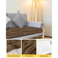 thumbnail image 4 of Brown Wood Grain Couch Cushion Covers Stretch, Washable Sofa Seat Covers Individual Seat Cushion Sofa Slipcovers Retro Farmhouse Wooden Plank Couch Cover Furniture Protector S-3PCS, 4 of 7