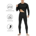 thumbnail image 5 of Thermal Underwear for Men: Fleece Lined Long Johns Base Layer, Extreme Cold Weather Winter Ski Thermals Top and Bottom Set, 5 of 6