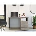 thumbnail image 6 of Modern Style Computer Desk | Three Drawers and Open Cubby in Office | Engineered Wood Build | Keeps Office Neat, 6 of 6