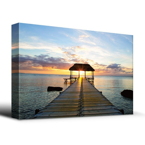 wall26 Beautiful Inspiring Calmness at Sunset - Canvas Art Home Art - 32x48 inches