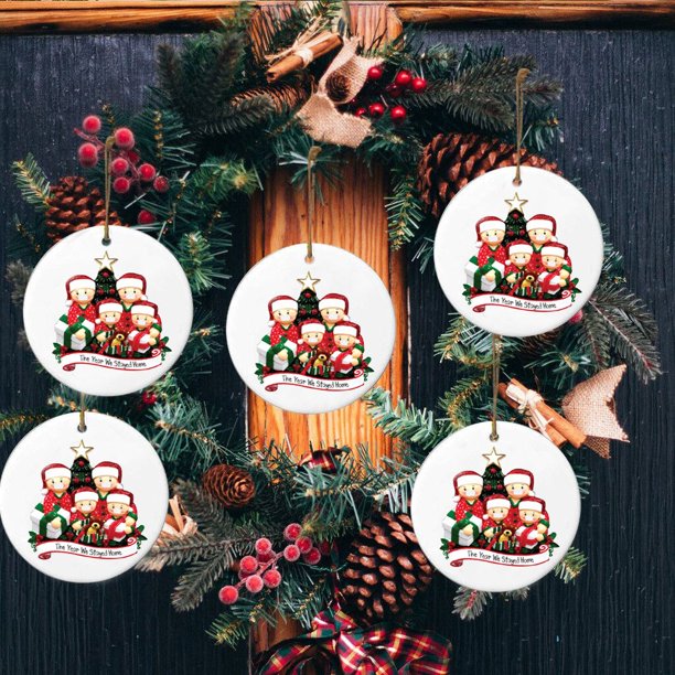 Hot6sl Ofertas Del Día 5 Piezas 2020 Nuevo Colgante Iluminado para Decoración de Árbol de Navidad con Anciano Sin Rostro