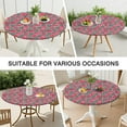 thumbnail image 7 of Round Picnic Table Cloth 100% Waterproof & Oil Proof, Elastic Fitted Table Cover for 36"-44" Round Tables, for Dining, Camping, Outdoor, 7 of 7